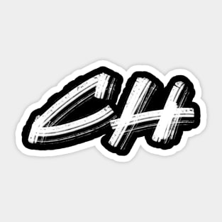 CH an Authentic Handwritten Series by Toudji Sticker